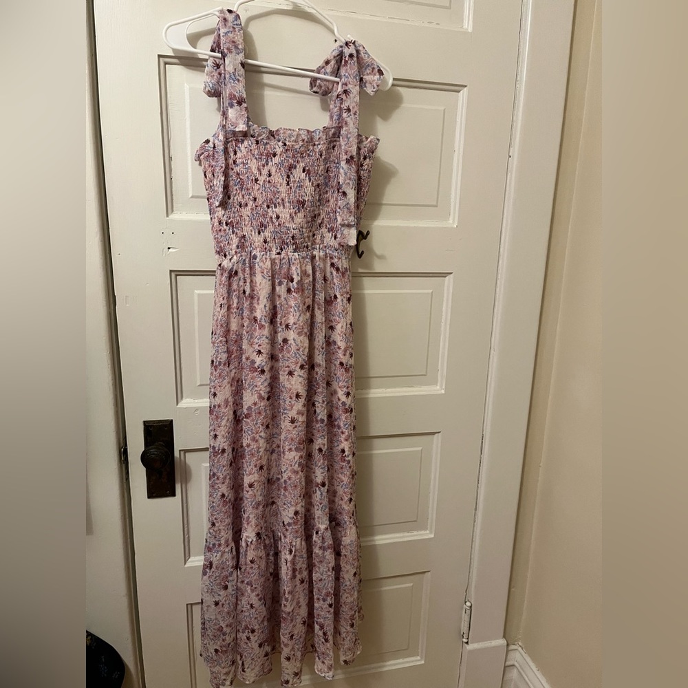Spring 2022 Lucy Paris summer pink floral maxi dress